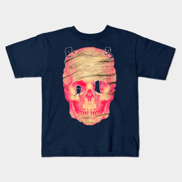 Climbing skulls Kids T-Shirt by Suzie